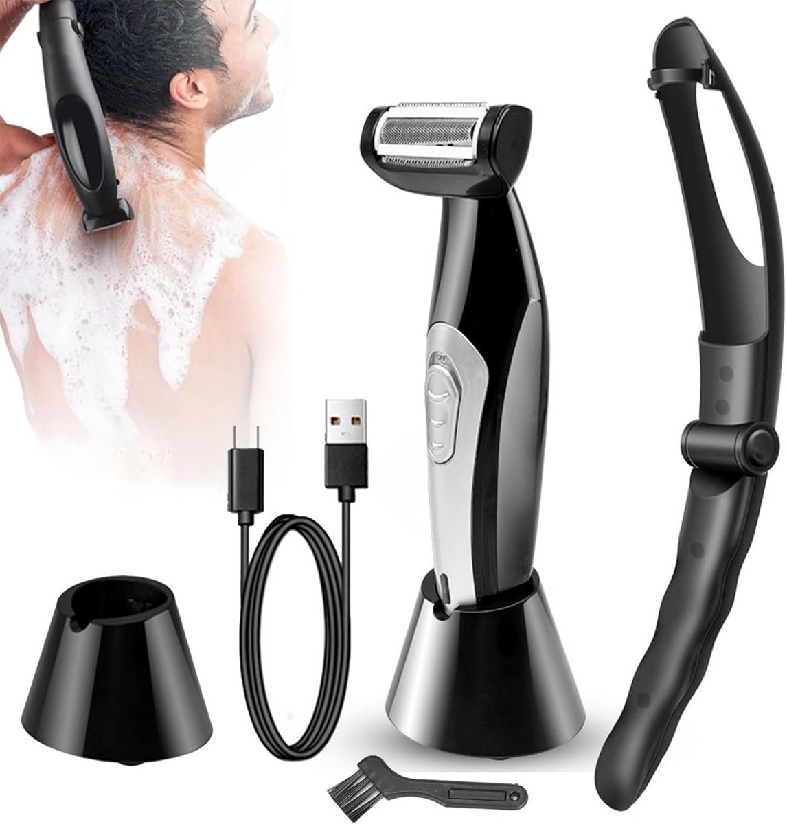 Elektrisch Rugscheerapparaat - Rugontharing Trimmer - Zelf Verzorgen - Afneembaar Handvat - 23.4 x 21.7 x 5.8 cm