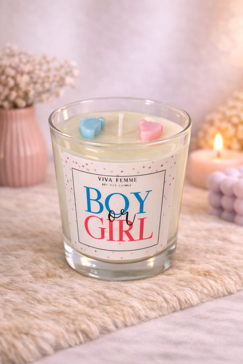 Gender Reveal Kaars! | Viva Femme | Kaarsen | Blauw