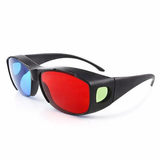 BukkitBow - Universele 3D Bril - Rood/Blauw - Anaglyph 3D Film en Game Bril