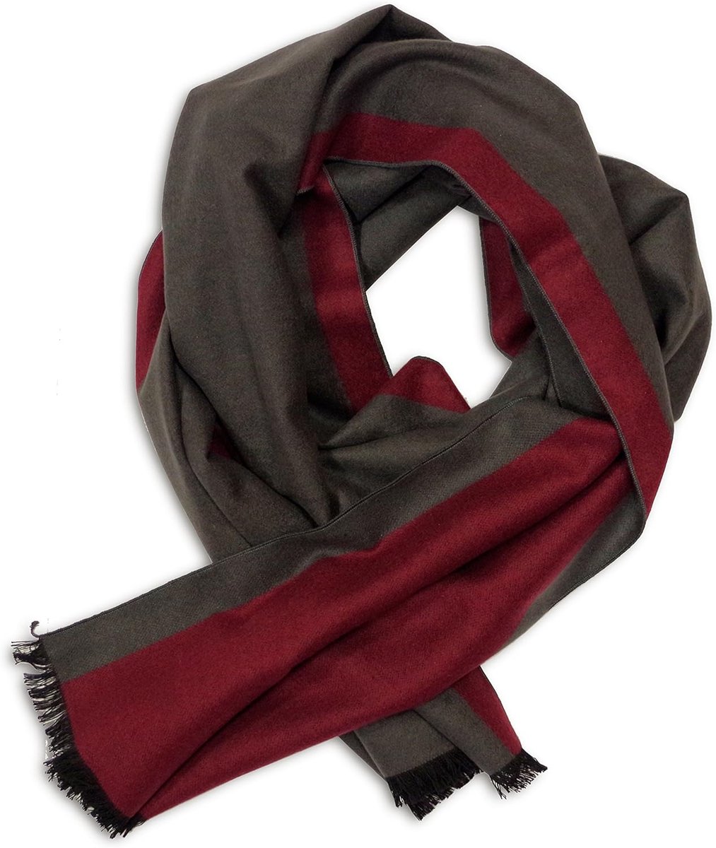 Herensjaal Zijde - Accessoire Heren - Stijlvol Afwerken - 100% Natuurlijke Zijde - 30x180cm - Bruin Grijs Zwart