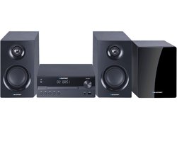 Blaupunkt-microsysteem, vermogen 240 W, HDMI/CD/USB/FM/BT/PLL, parametrische equalizer, LED-display, klok- en wekkerfunctie, kleur: zwart, MS55SUB