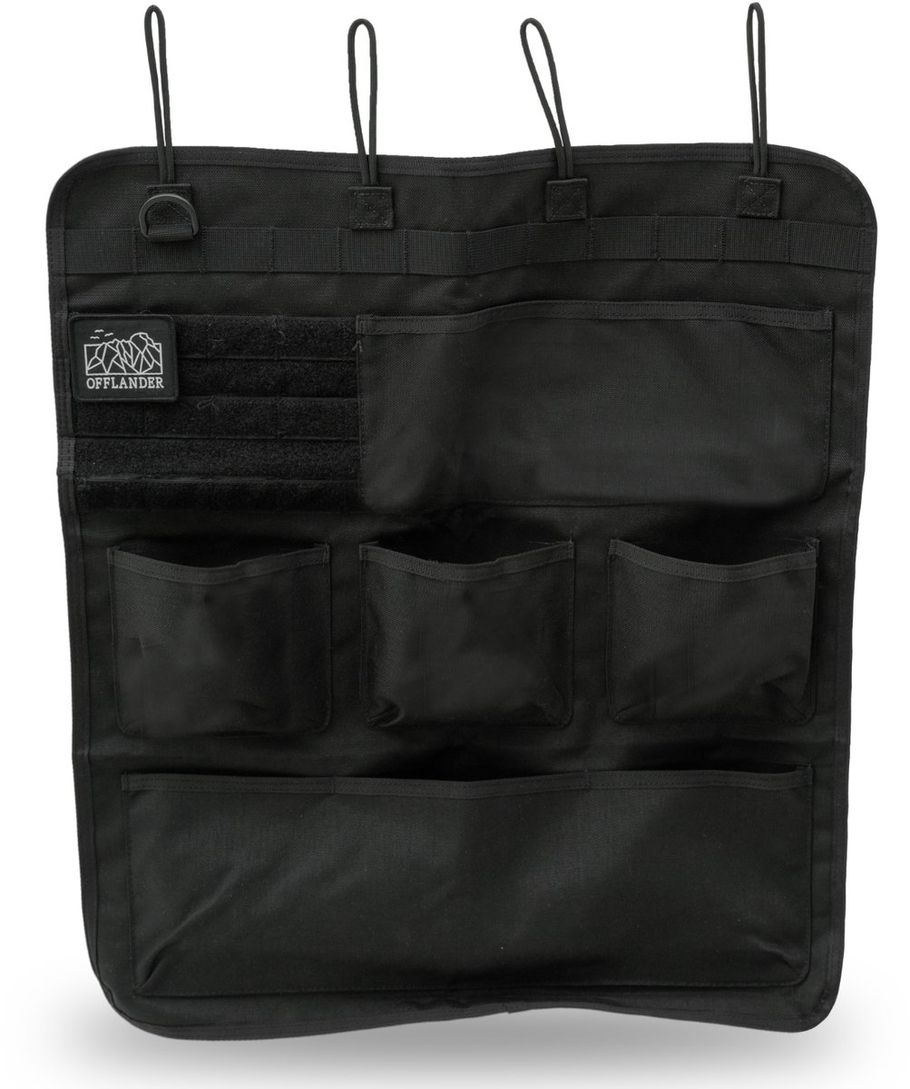 OFFLANDER - Universele Auto Organizer - Nylon - Zwart - Meerdere Vakken