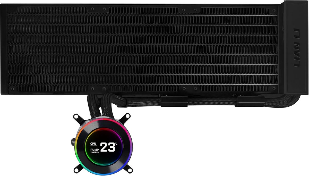 Waterkoelingsset Computer - PC Koeler - Optimale Koeling - Rond IPS LCD - 40cm Radiator - Zwart
