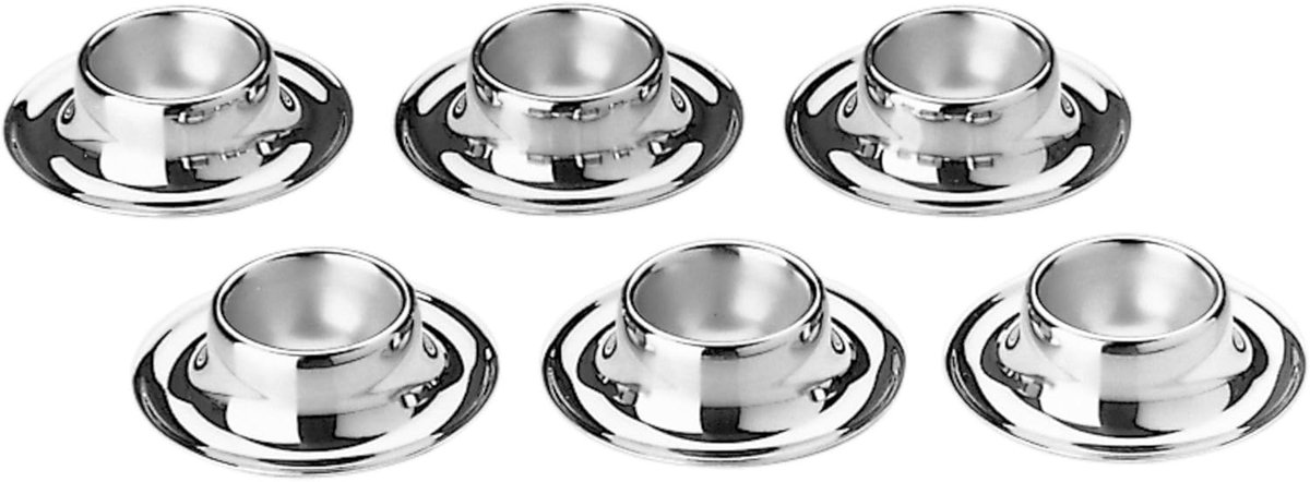 Eierdopjes Set - Eierhouders - Ontbijt Tafel Dekken - Vaatwasmachinebestendig - 6 Stuks - Gepolijst