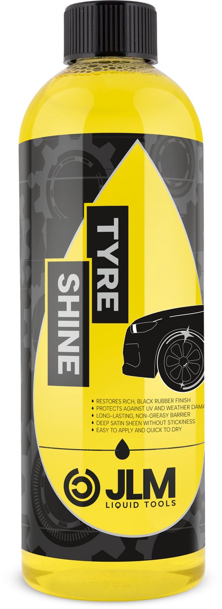 JLM Lubricants Tyre Shine - Bandendressing - Rubberverzorger - Bandenzwart - Weersbestendig - 750ml