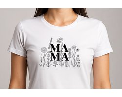 Mama met Rozen - T Shirt - cute - kawaii - Gift - Cadeau - schattig - schattigdesign - liefdesign - pastelkunst - sarcastic - Mom - Mama