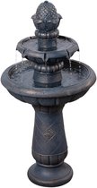Teamson Home Jardin Ornement Aquatique - Fontaine d'Eau - Bain d'Oiseaux 2 Niveaux - Cuivre Antique