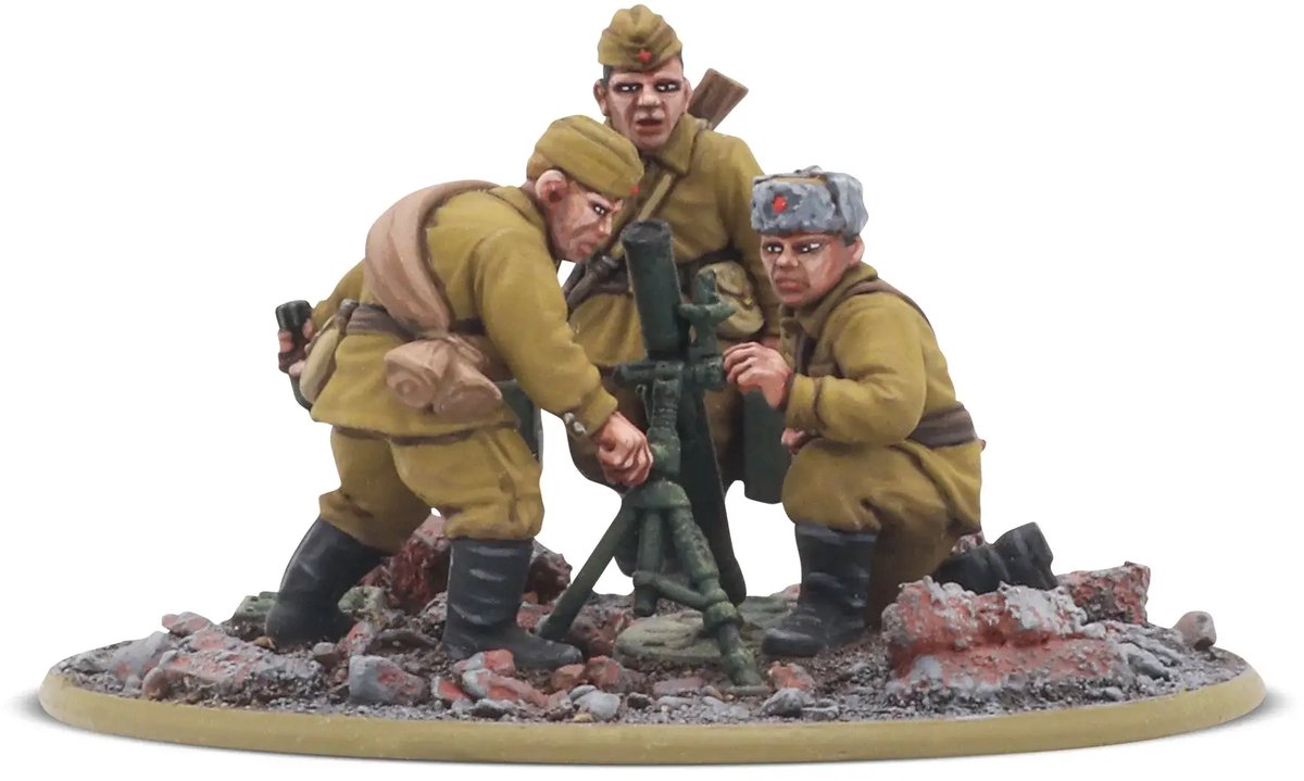 Soviet army medium mortar team (Bolt action nieuw)