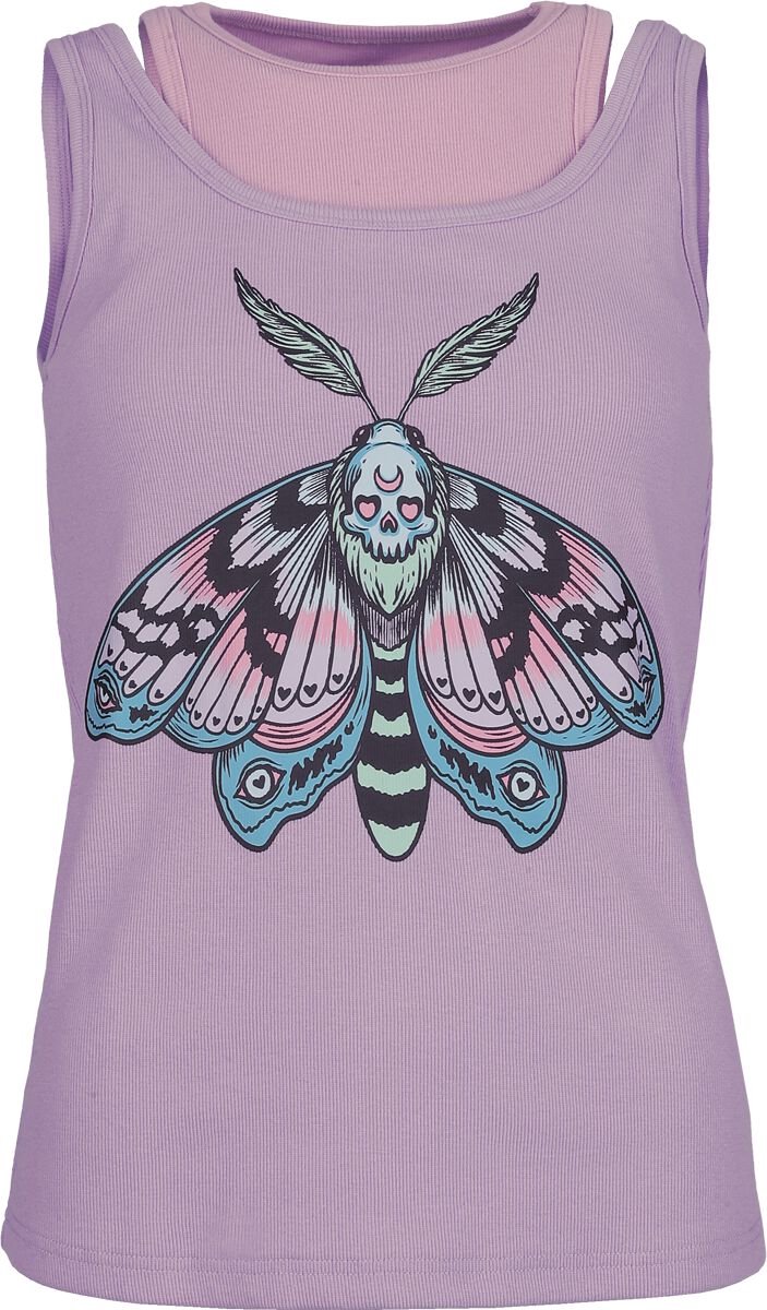Full Volume lila top met print - Dames - M