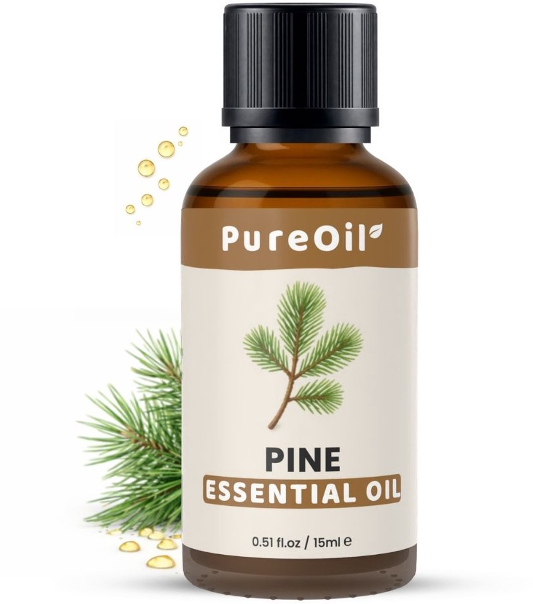 PureOil – Dennen Etherische Olie – 15ml – 100% Puur, Natuurlijk & Vegan – Voor Huid | Gezicht | Scalp | Diffuser | Aromatherapie