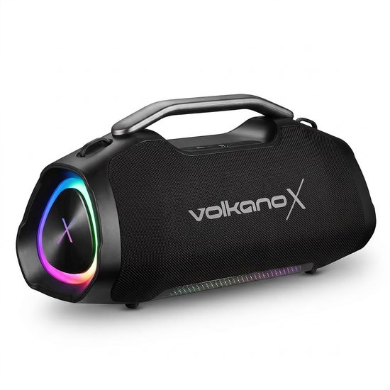 VolkanoX Ignite Ultra Bluetooth Speaker 180W Draagbaar Spatwaterdicht RGB Partybox TWS AUX USB Microfoon