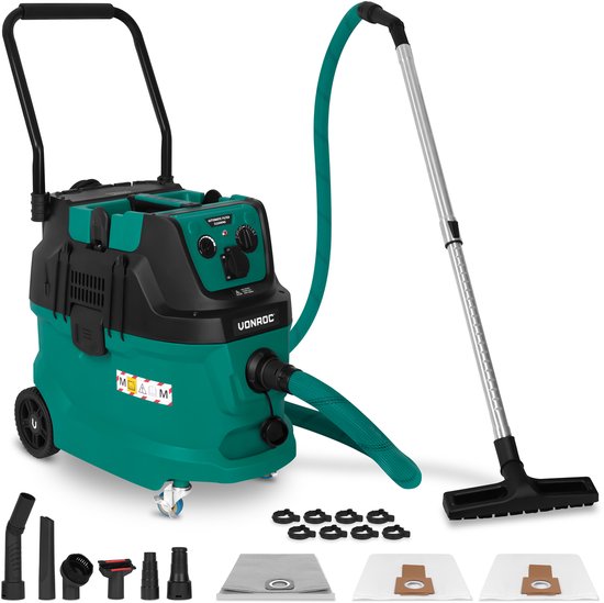 VONROC bouwstofzuiger nat/droog - M-klasse