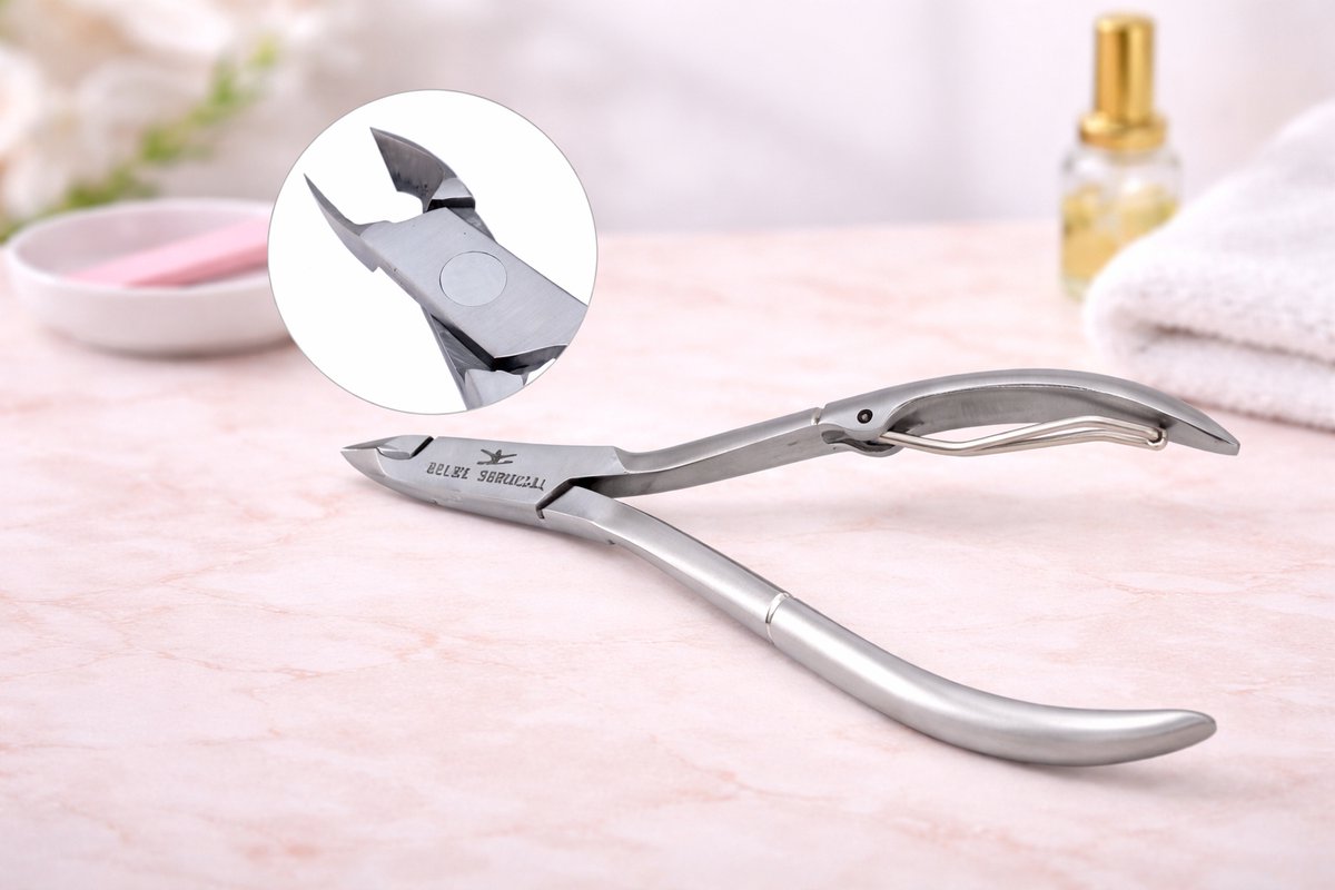 Belux Surgical Instruments /Nagelriemknipper 10 cm – RVS – 6 mm Snijbek – Enkele Veer – Precisie Cuticle Nipper – Steriel Verpakt (Niet Steriel)