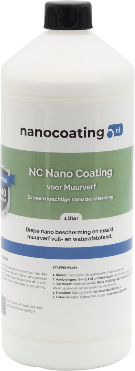 NC Nano Coating voor Muurverf - Transparante Muurcoating – Verflaag vuil- en Waterafstotend - Nano Muurvernis - tot 15m2