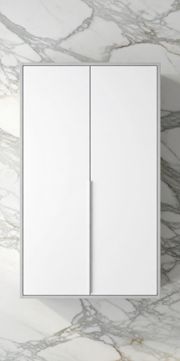 Elegance 2-Deurs Draaideurkast – Hoogglans Wit/Zijdegrijs – Slaapkamer, Kinderkamer & Woonkamer Opbergkast – Flexibele Indeling met Basic Accessoires – 91 cm Breed House&Garden