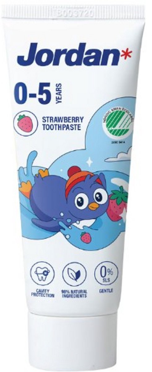 Jordan Kids - Tandpasta 0/5 jaar - Milde Fruitsmaak - 3x50ml - Voordeelverpakking