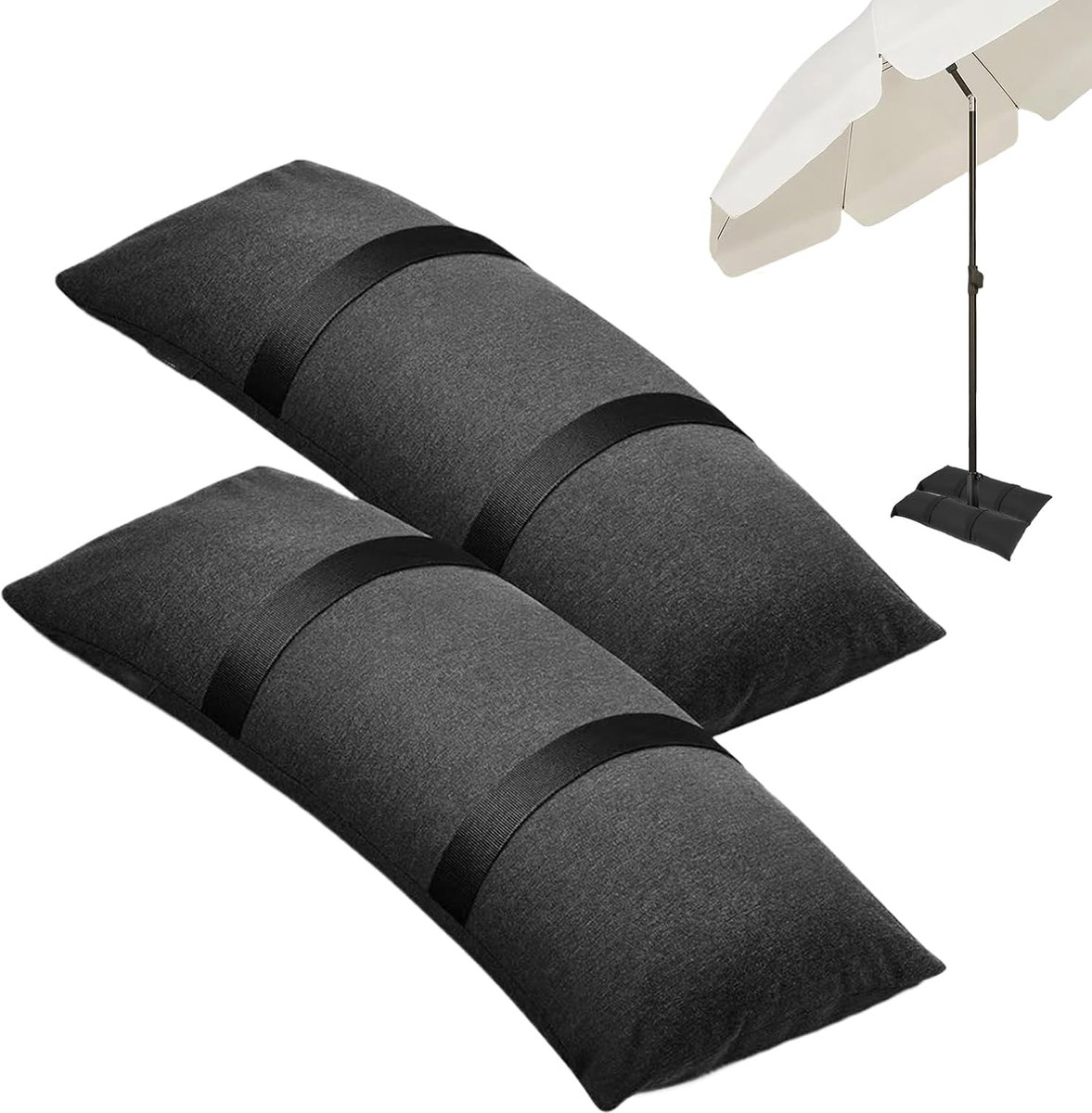 Gewichtszakken Parasol - Vulbare Tassen - Stabiliseren Buiten - Winddicht Ontwerp - 2 Stuks
