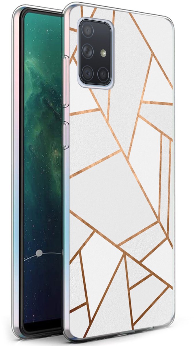 imoshion Hoesje - Geschikt voor Samsung Galaxy A71 - Design hoesje - White Graphic