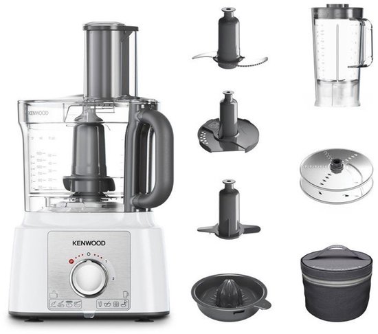 Kenwood Multipro Express FDP65.450WH - Foodprocessors - Wit - 1000 Watt - 3 Liter mengkom