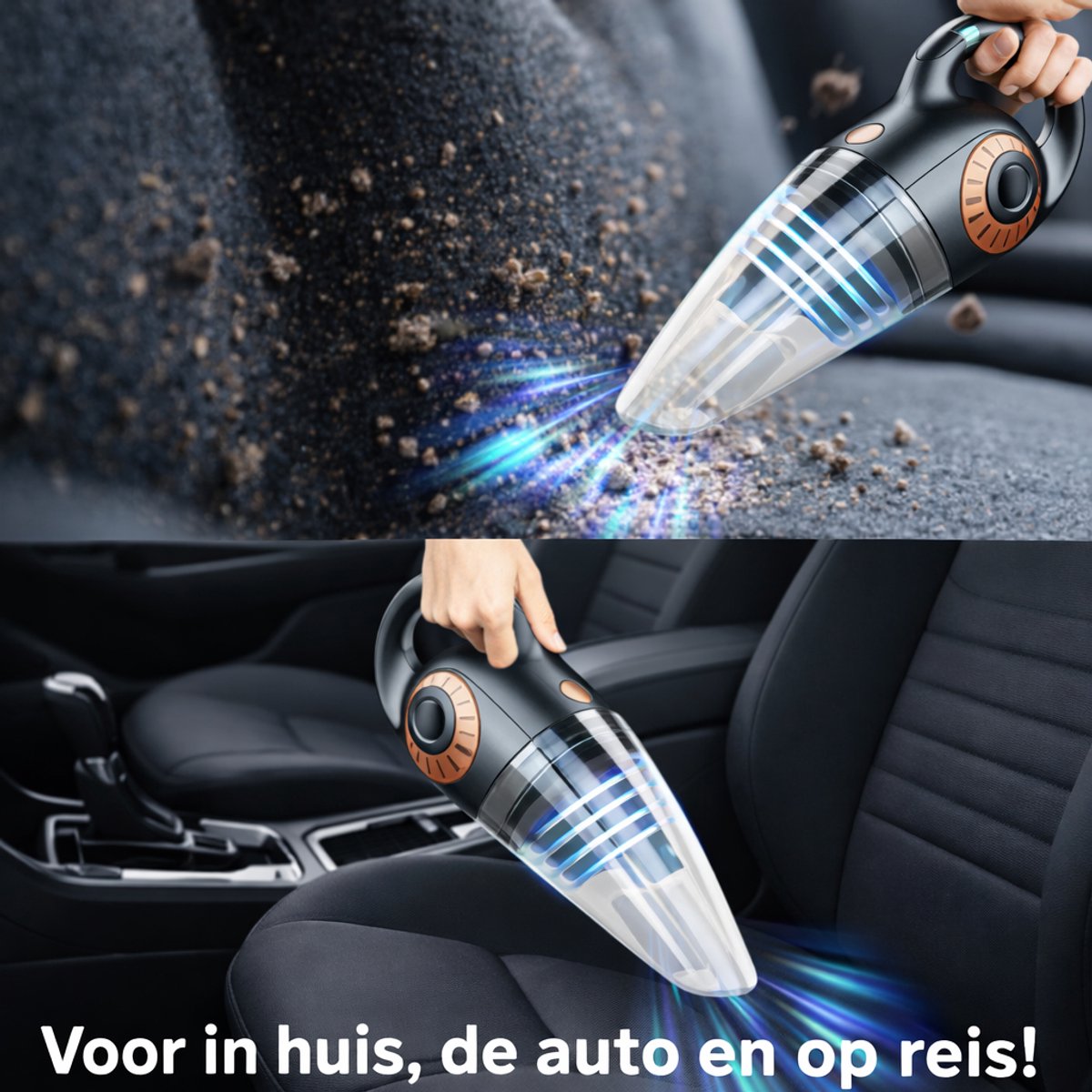 Atshark Snoerloze Handstofzuiger voor Nat en Droog Gebruik - afbeelding 2