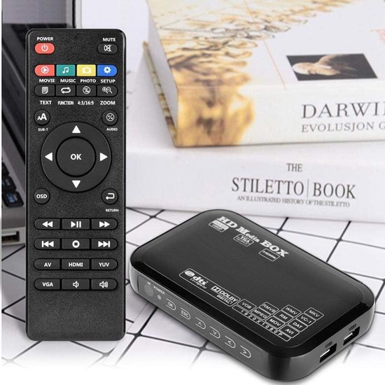 Videospeler Full HD - Mediabox 1080P - Films Kijken - Automatische Modus Detectie - 14.5 x 9.5 x 2 cm — afbeelding 2
