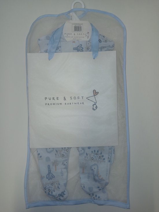 Pure & Soft - cadeauset baby - 7-delig - jongens - dino - maat 56 van Pure — afbeelding 4