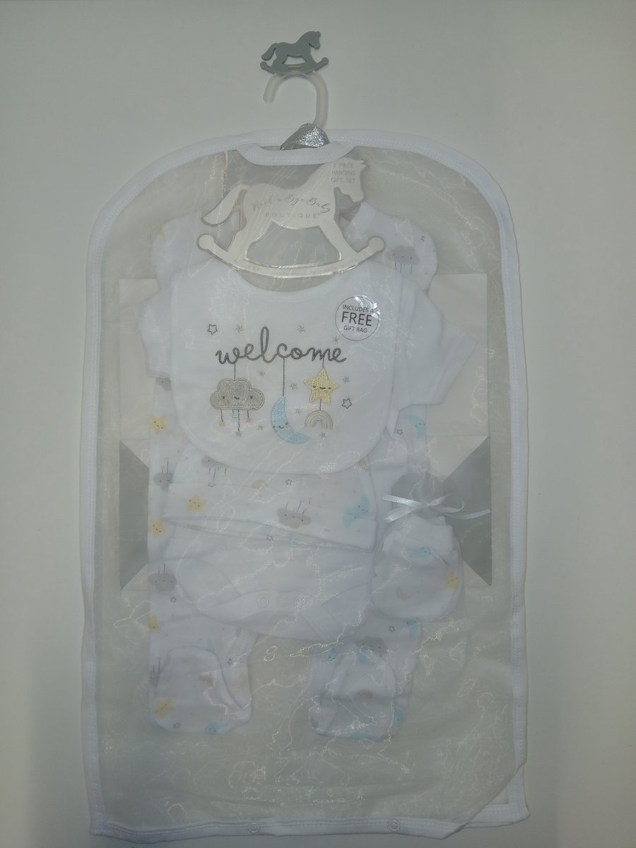 Rock a Bye Baby - kraam cadeauset baby - 5-delig - unisex - maat 50