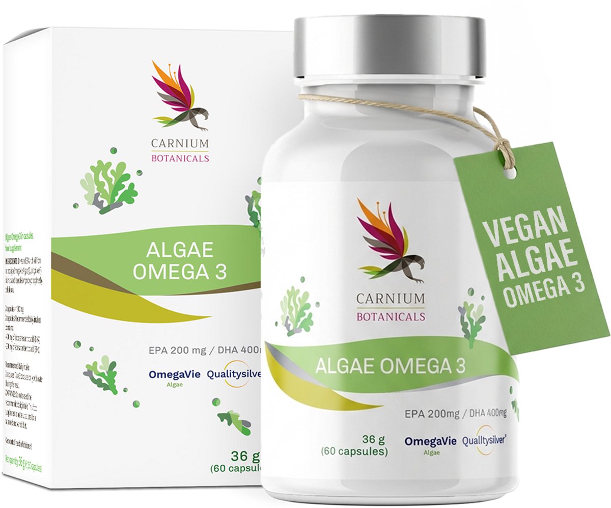 Carnium Botanicals Vegan Omega 3 Supplement - Met EPA & DHA uit Algen - 60 Capsules - 30 Dagen