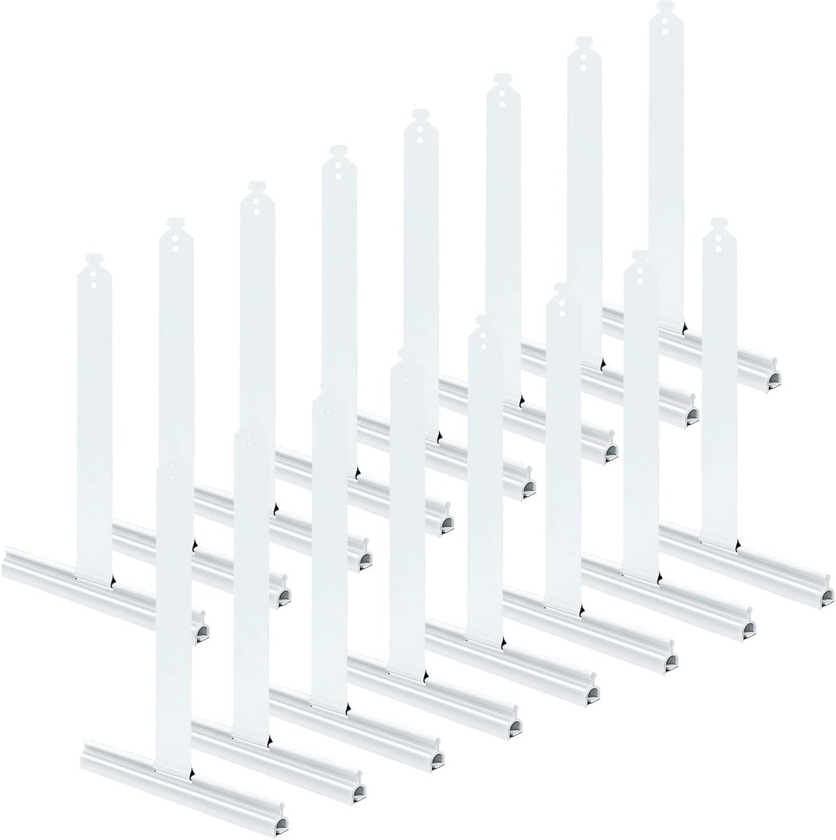 Rolluiken Ophangveren - Zekeringsveren Stalen Veer - Rolluik Bevestiging - Robuuste Kwaliteit Verenstaal - 190 mm Lengte - Wit PVC Coating