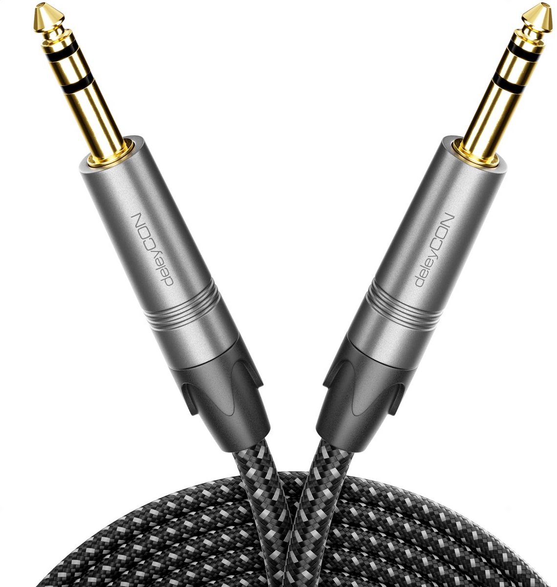 Instrumentkabel Jackkabel - Stereo AUX Kabel - Verliesvrij Geluid - Puur OFC Koper - 1 Meter