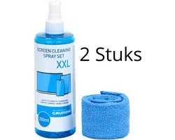 DUOPACK | Grundig Schermreiniging Set | Screen Cleaner Kit | Schoonmaakkit voor schermen | 6 Delig | 400ml