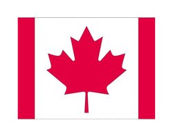 Vlag van Canada stickers - 10x - 7 x 10 cm - Landen - Candese vlaggetjes - versiering - feestartikelen