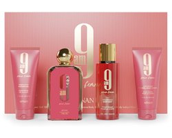 AFNAN AFNAN 9AM POUR FEMME DÁRKOVÁ SADA EDP 100 ML, SPRCHOVÝ GEL 100 ML, TĚLOVÝ ZÁVOJ 150 ML A TĚLOVÉ MLÉKO 100 ML 100ML