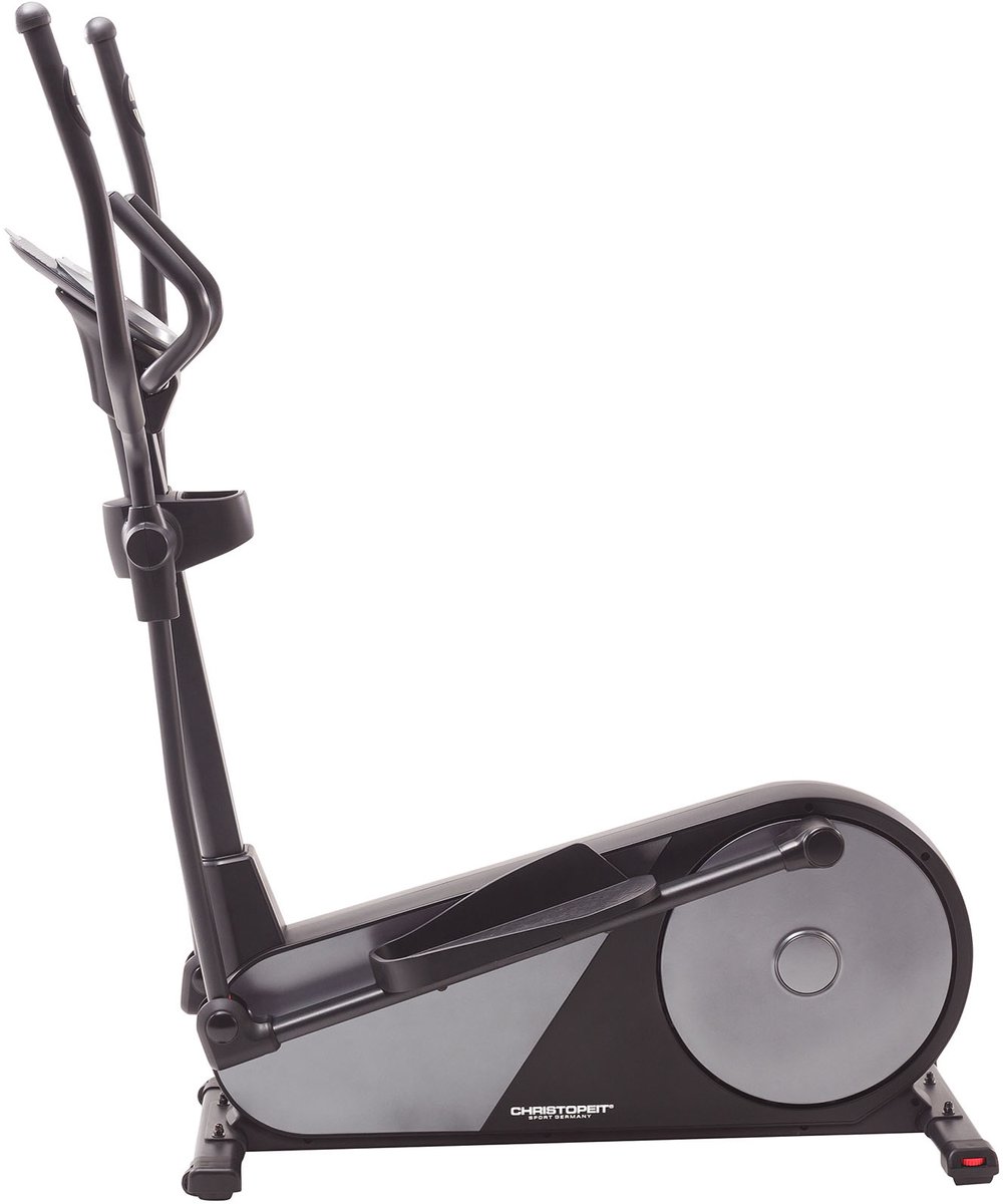 Christopeit Crosstrainer EL 8000 – elliptische trainer met inductiefremsysteem, 12 kg vliegwiel, 32 weerstandsniveaus, LCD-display met tablethouder, 23 trainingsprogramma’s, Bluetooth & Kinomap