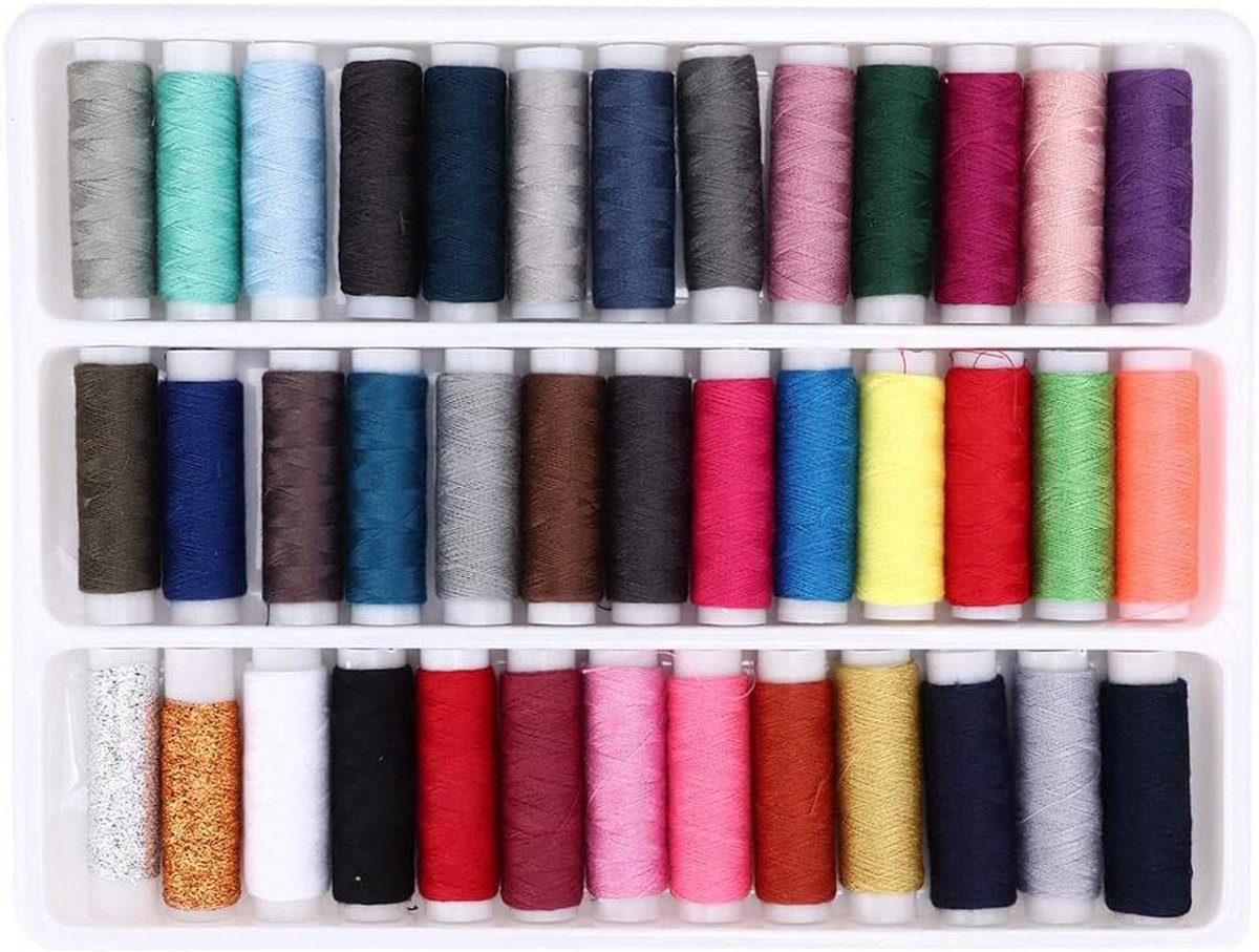 Naaidraad Set - Polyester Garen - Kleding Reparatie - 39 Kleuren - Box Set