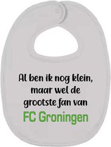 Slabbetje met tekst: FC Groningen fan.