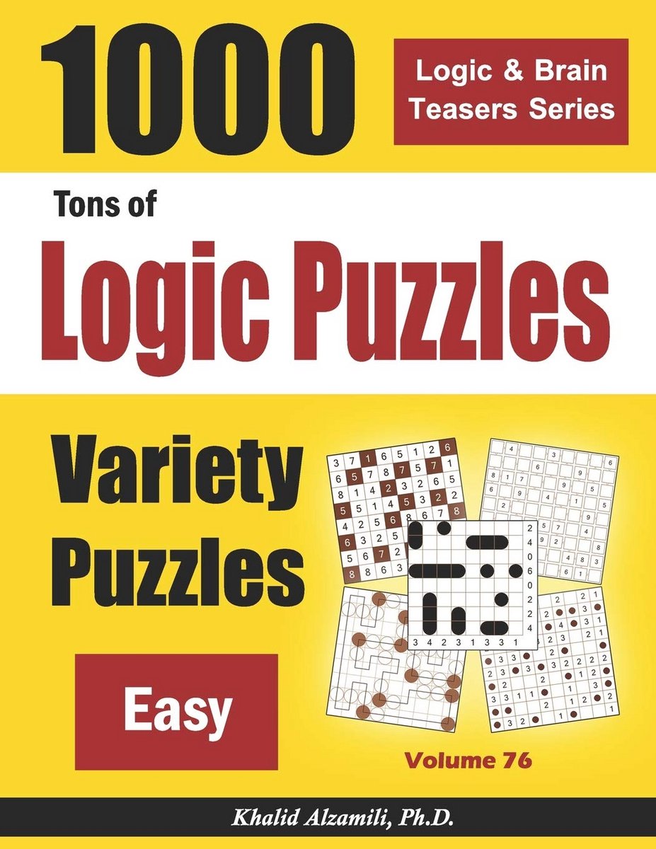 Logische Puzzels - Breinbrekers Variatie - Mentale Training - 1000 Makkelijke Puzzels - 21.6 x 27.9 cm
