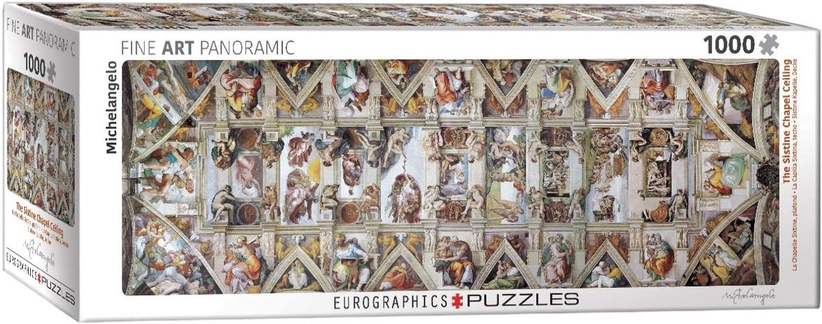 1000 Stukken Puzzel - Kunst Puzzel - Ontspanning Thuis - Gemaakt van Gerecycled Karton - 32 x 96 cm - Divers