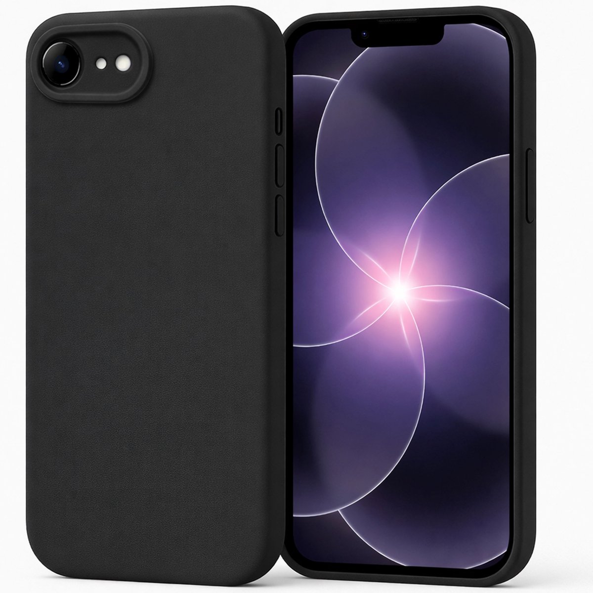 Technow hoesje geschikt voor iPhone 17e - Liquid Back Case - Cover - Zwart
