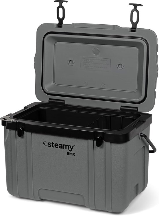 Bouw Koelbox - Grote Koelbox - Intensief Gebruik - Extra Stabiel Ontwerp - 26 Liter Inhoud - Grijs — afbeelding 4