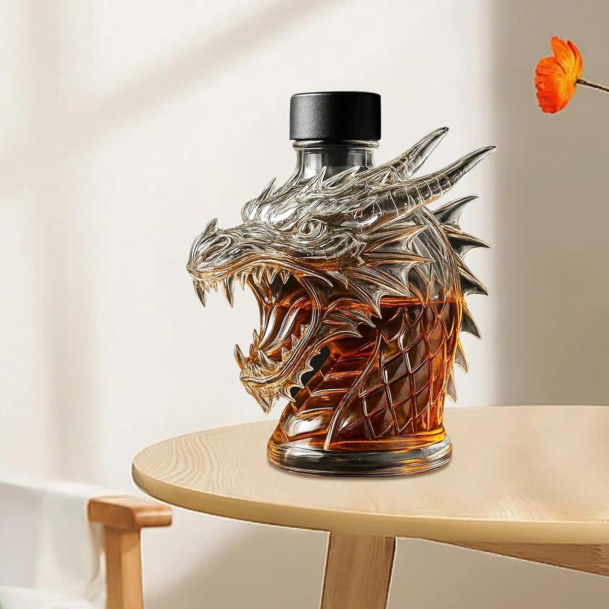 Glazen Whisky - Water Karaf - Kristalglas Look Whiskey Fles - Karaffen - voor Sterke Drank - Geschikt voor Sterke Drank, Decoratie voor De Thuisbar en Tafeldecoratie voor Feestjes - Decoratief - Perfect Cadeau — cadeau in Koken & Dineren - foto 3