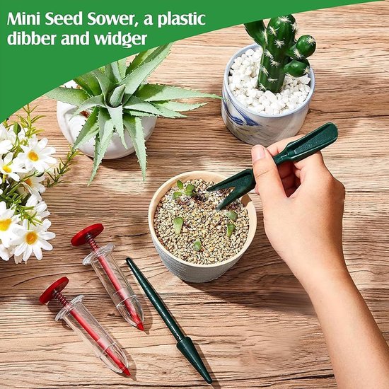 Mini Zaadverspreider Set - Zaadplanter Tools - Nauwkeurig Zaaien - Duurzaam Kunststof - Compact Formaat - Rood van MINI — afbeelding 2