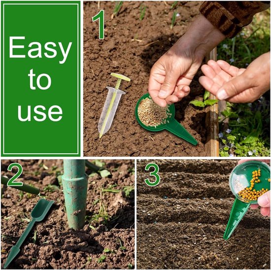 Mini Zaadverspreider Set - Zaadplanter Tools - Nauwkeurig Zaaien - Duurzaam Kunststof - Compact Formaat - Rood van MINI — afbeelding 4