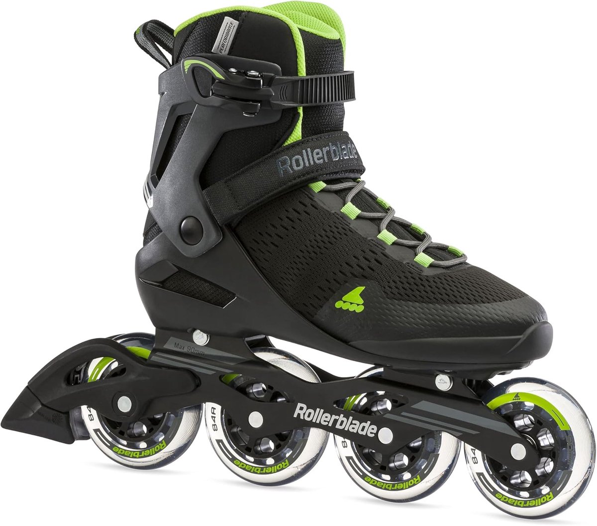 Skeelers - Inline skates - Sportief skaten - 90mm wielen - Maat 47 - Donkergrijs rood