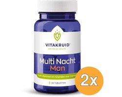 Vitakruid 2x Vitakruid Multi Nacht Man 100% Vegan (30 tabletten)