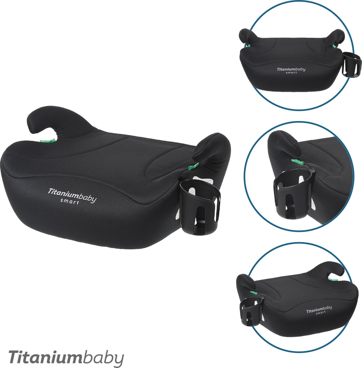 Titaniumbaby SMART Ivar Zitverhoger - i-size compatible - vanaf 125 cm - incl cupholder