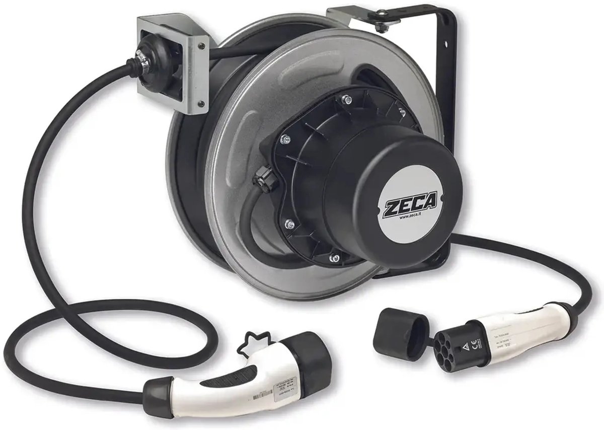 Zeca - Kabelveerhaspel EV laadkabel 7 + 1 m Single fase 32 A
