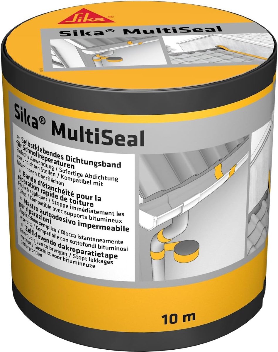 Afdichtingstape - Bitumen tape - Dak reparatie - Zelfklevend UV-bestendig - 10m x 150mm - Grijs
