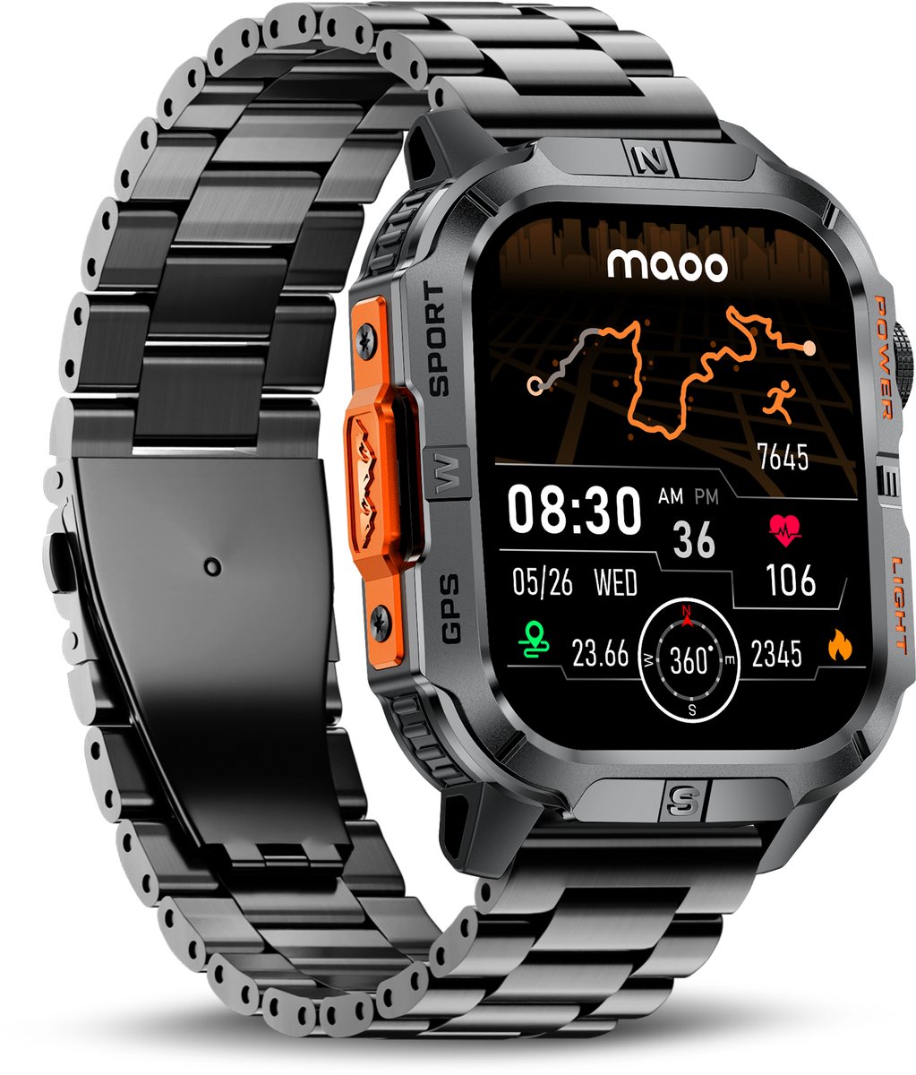 Maoo FORGE GPS Square Smartwatch Heren met Hartslagmeter - afbeelding 3