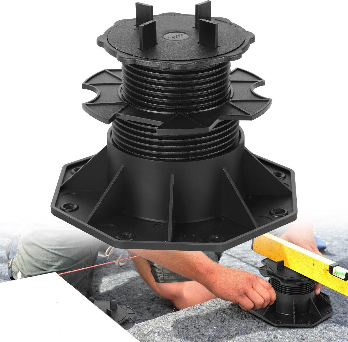 100 stuks - Terrasdragers 65-140mm - Tot 1000 kg - Verstelbare - Eenvoudig te installeren - Vlonderdrager